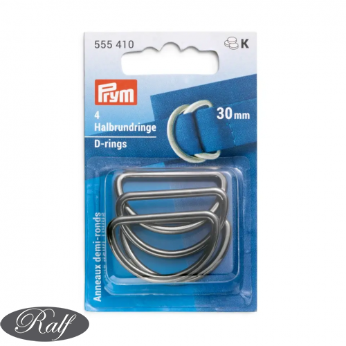 Inele genti, 30mm, gri metalic - Prym 555410